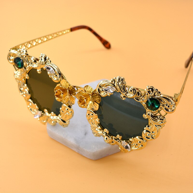 Irresistible Cat Eye Luxury Gold Hollow Frames