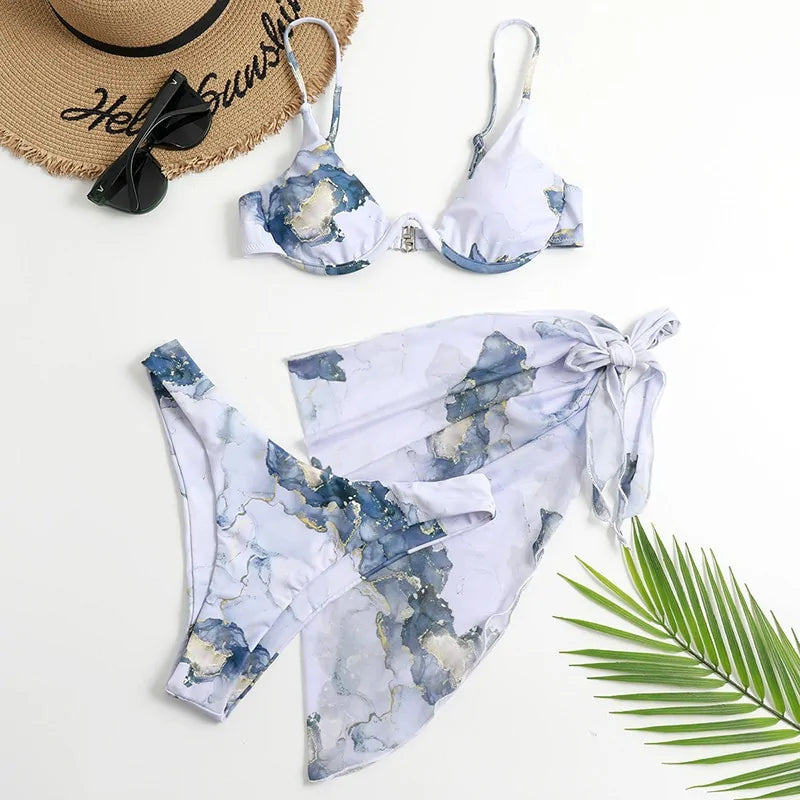 Endless Summer Push Up 3 piece Bikini Set