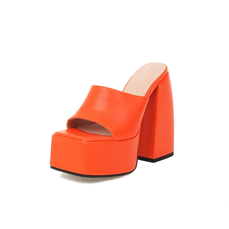 Dimani Platform Square Toe Block Heels