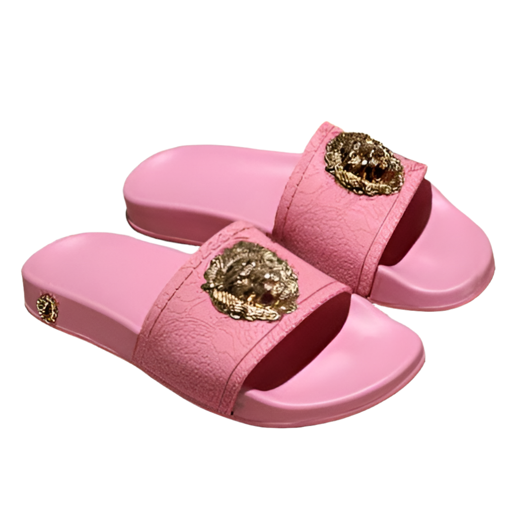 Charia Gold Casual Flat Sandals