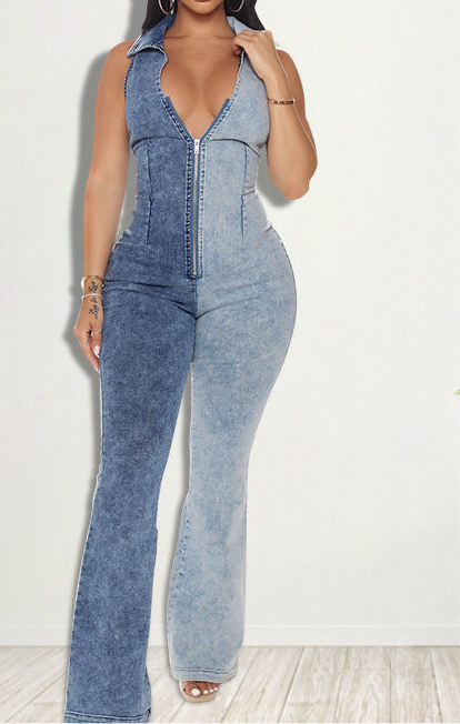 Walk With Me Denim Jumpsuit