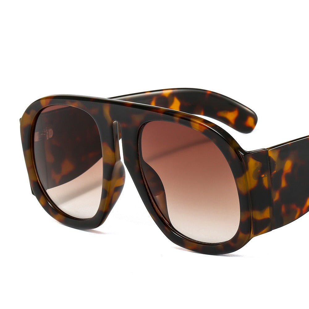 Chara Large Frame Contrast Color Sunglasses