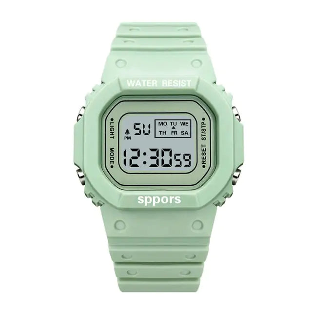 Square LED Digital Sportswear Watch