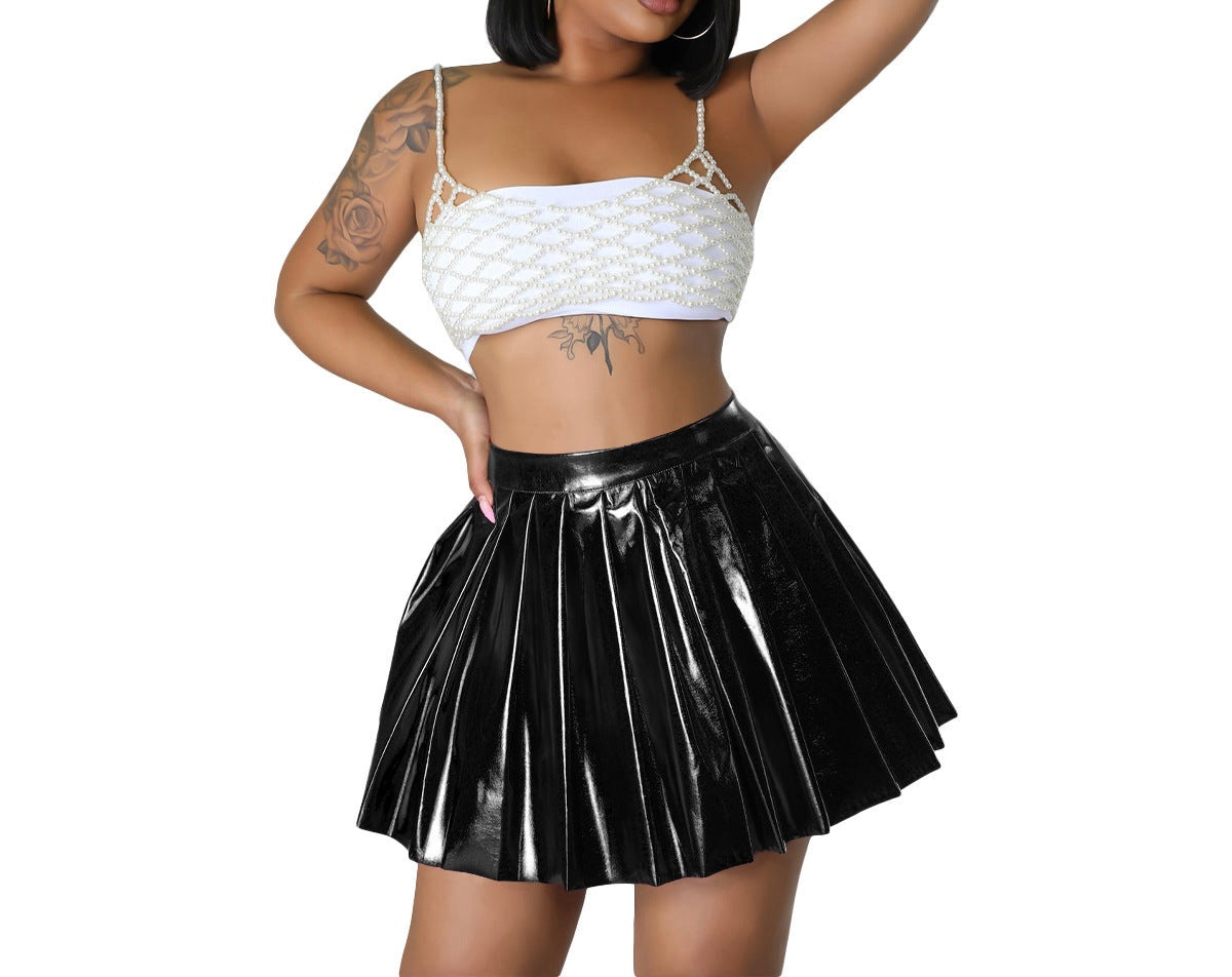 Life’s Too Short Ice Silk Pleated Skirt