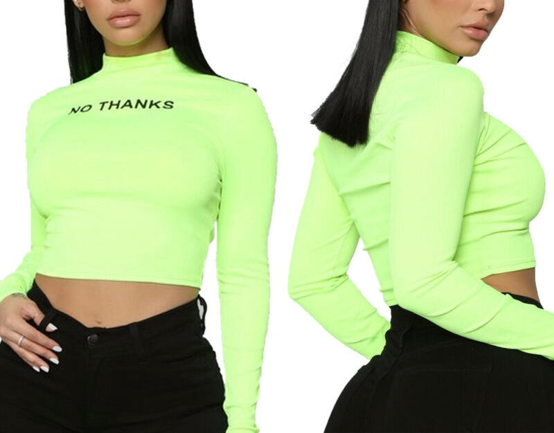 No Thanks Crop Tee