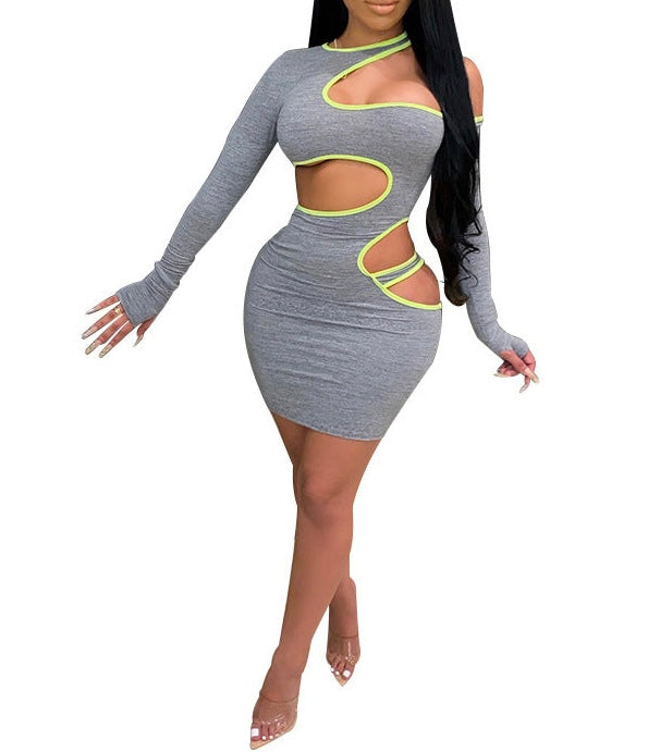 Baby Don’t Go Hollow Out Mini Bodycon Dress