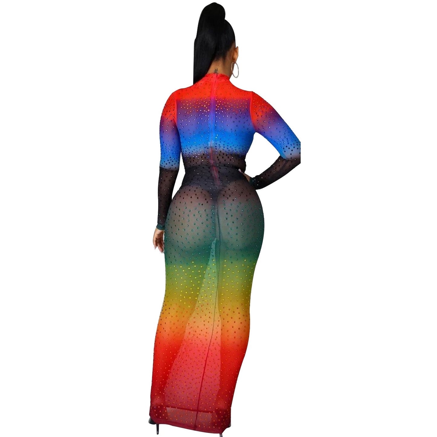 Out-of-Town Long-sleeved Fishtail Dress