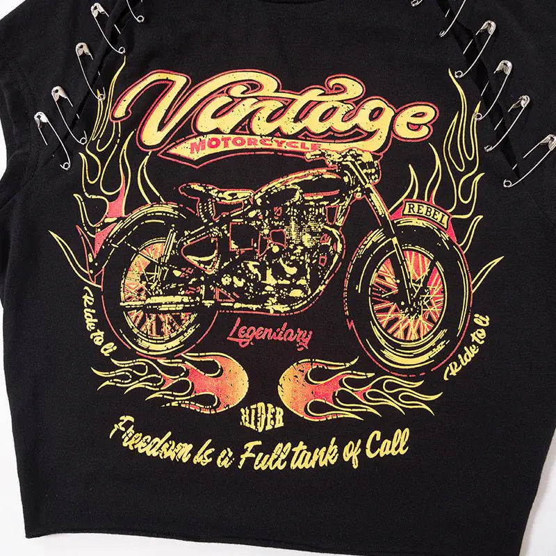 Legendary Rider Vintage Graphic Cropped Tee