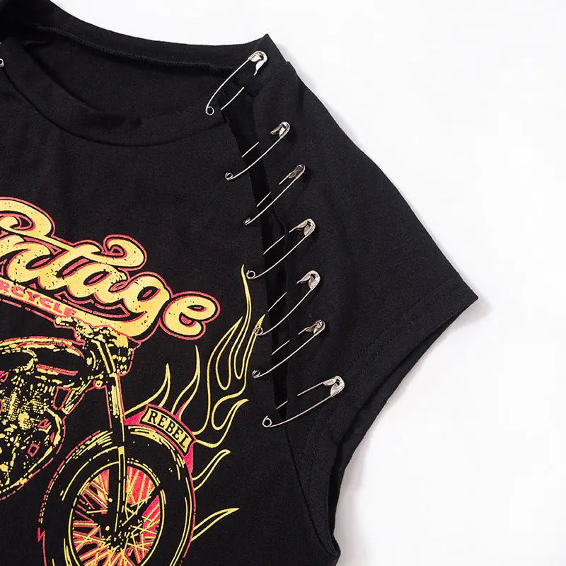 Legendary Rider Vintage Graphic Cropped Tee