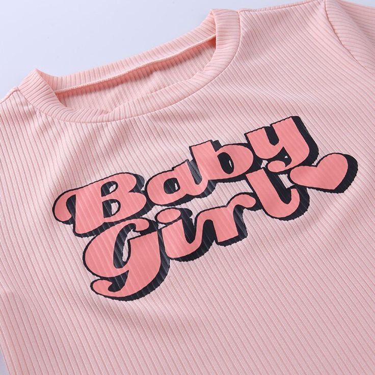 I'll Be Ready Baby Girl Casual Crop Tee