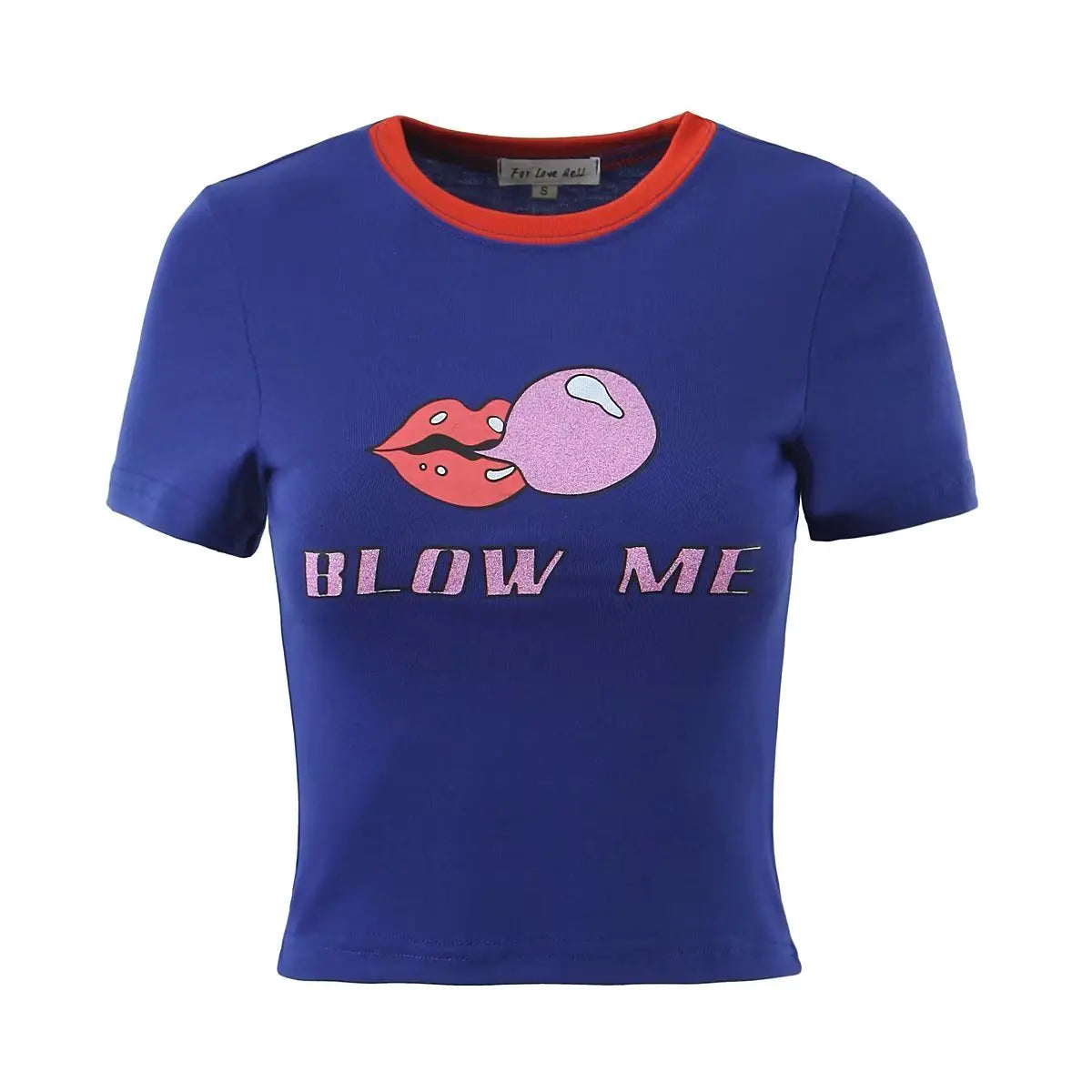 Blow Me Graphic Cropped Tee