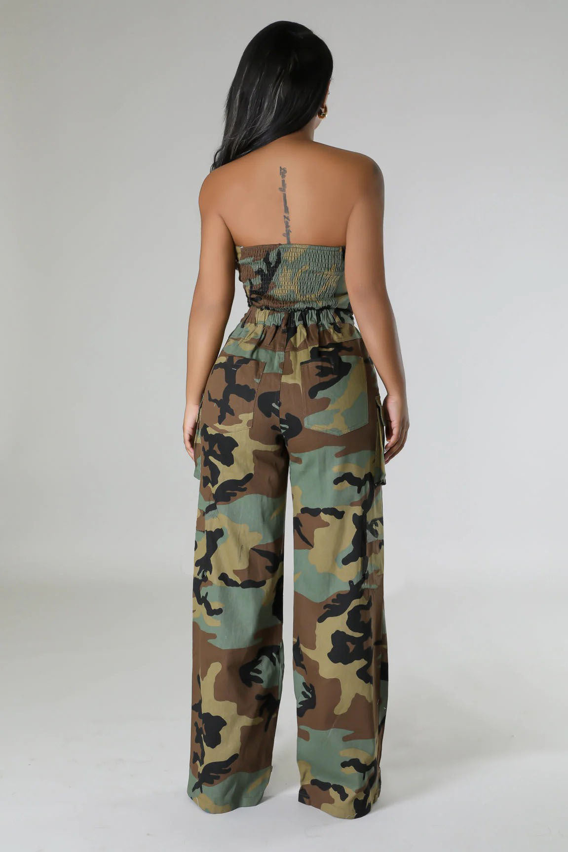 Go Hard Or Go Home Camo Casual Pants Suit