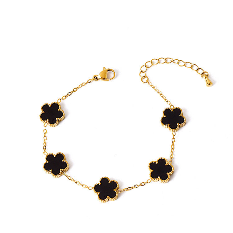 Five-leaf Flower 3 piece Necklace Set