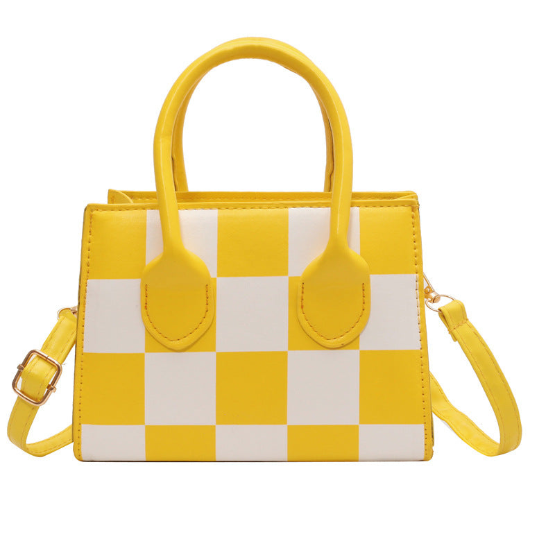 Little Cutesie Checkered Square Handbag