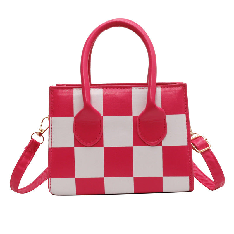 Little Cutesie Checkered Square Handbag