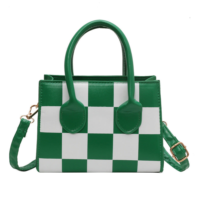 Little Cutesie Checkered Square Handbag