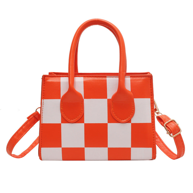 Little Cutesie Checkered Square Handbag