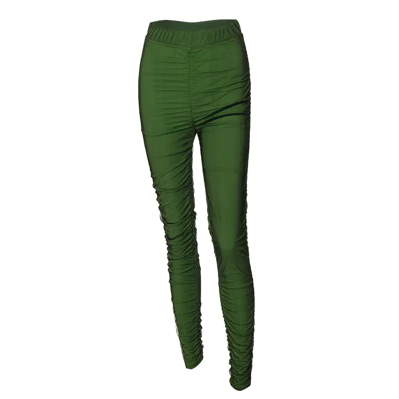 Color Me Money Ruched Mesh Leggings