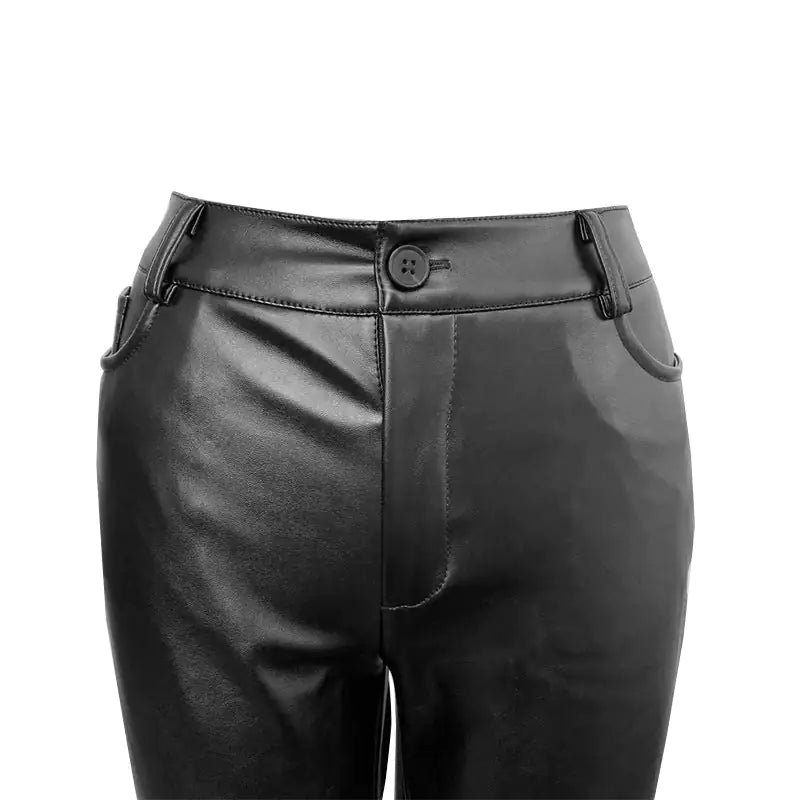 I Dare U High Waist Slimming Faux Leather Pants