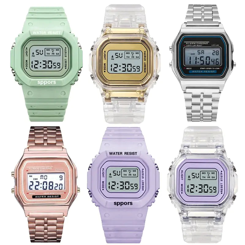 Square LED Digital Sportswear Watch