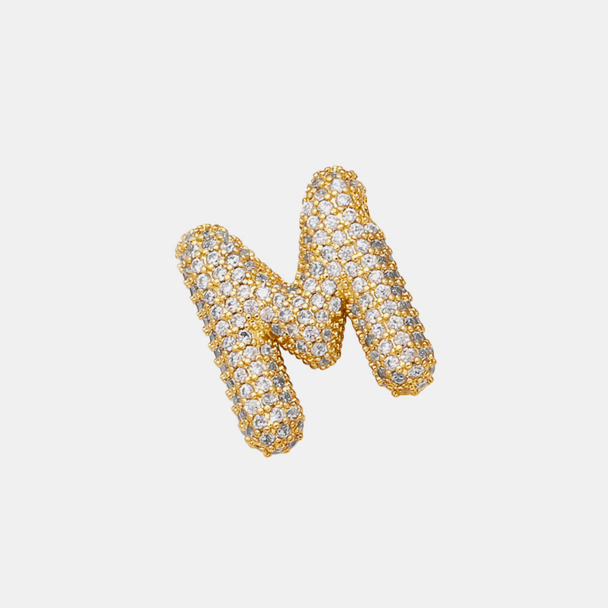 Bubble Letter Initial Necklace