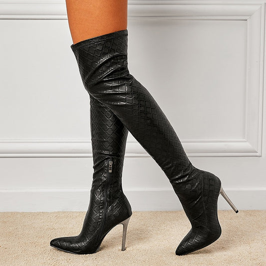 Amika Slimming Stretch Over The Knee Boots