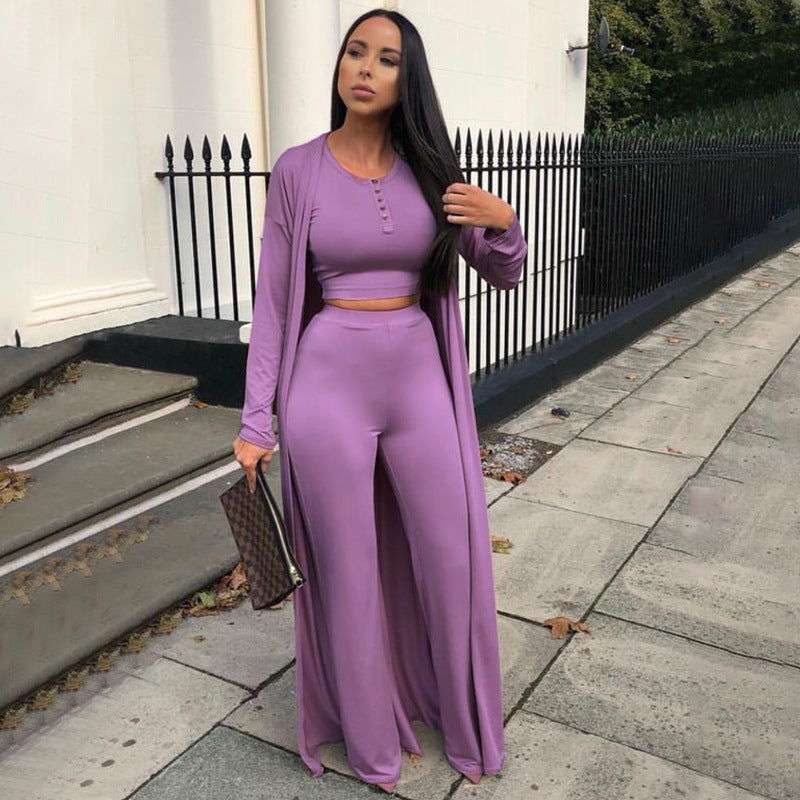 Let’s Do Brunch Solid Color Casual 3 piece Set