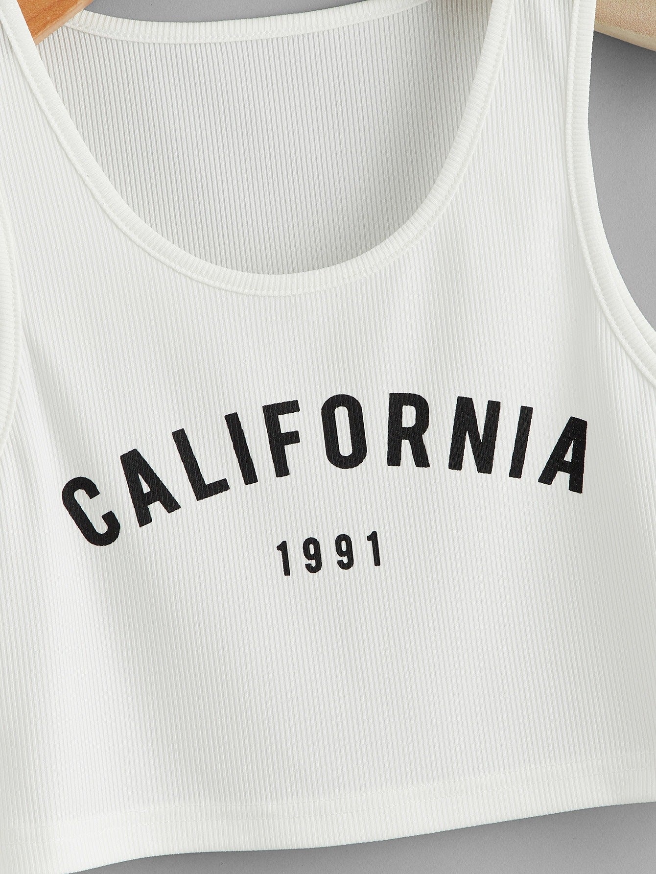 Cali Girl Sleeveless Ribbed Crop Tee