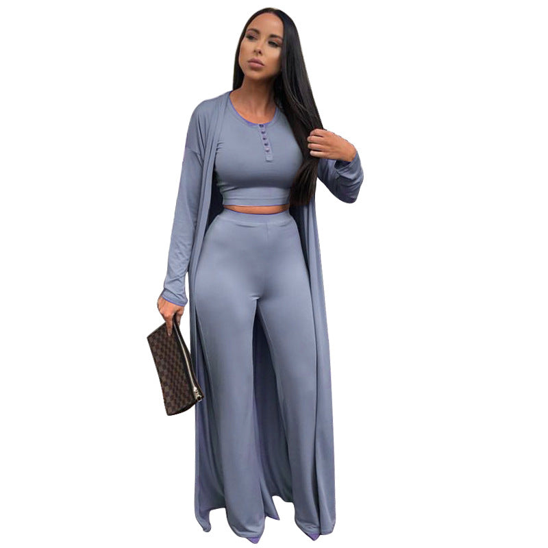 Let’s Do Brunch Solid Color Casual 3 piece Set