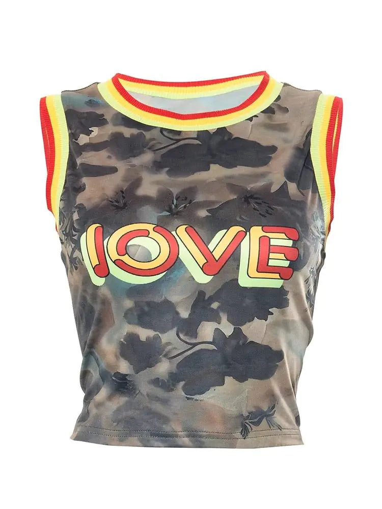 Tuff Love Graphic Cropped Tank