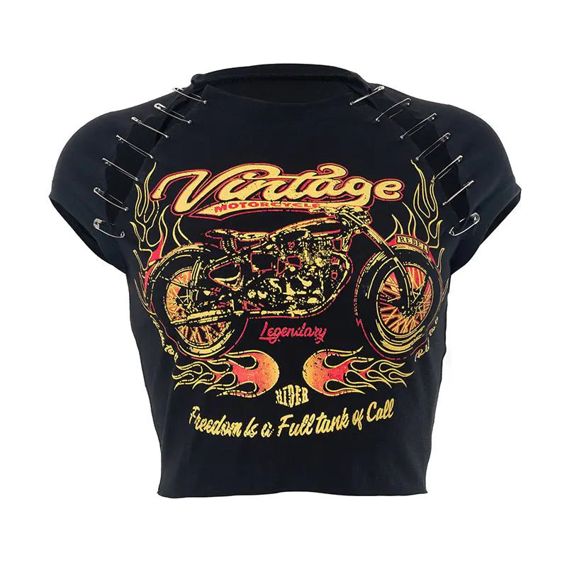 Legendary Rider Vintage Graphic Cropped Tee