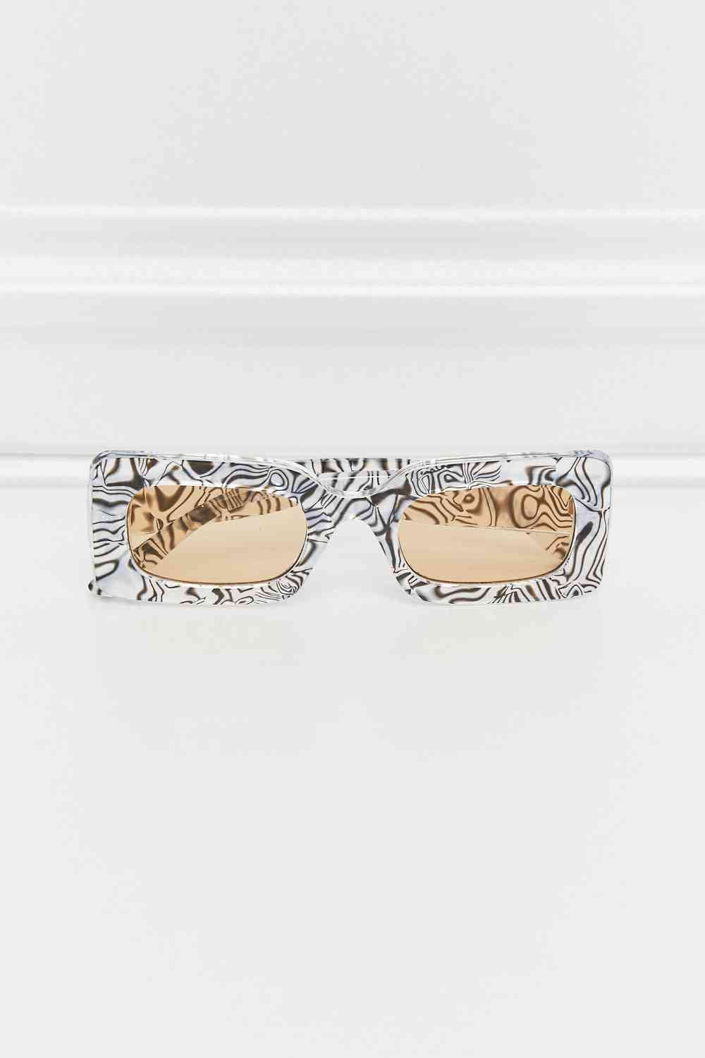 Daisy Rae Tinted Lens Rectangle Print Shades