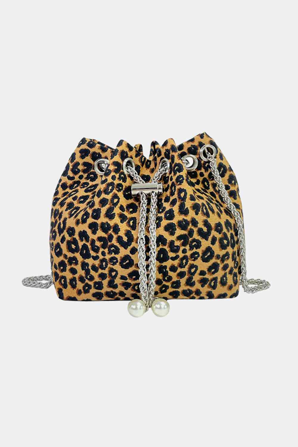 Animal Print Nylon Chanella Bucket Bag