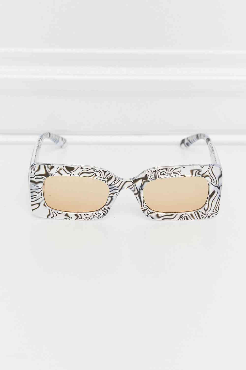 Daisy Rae Tinted Lens Rectangle Print Shades