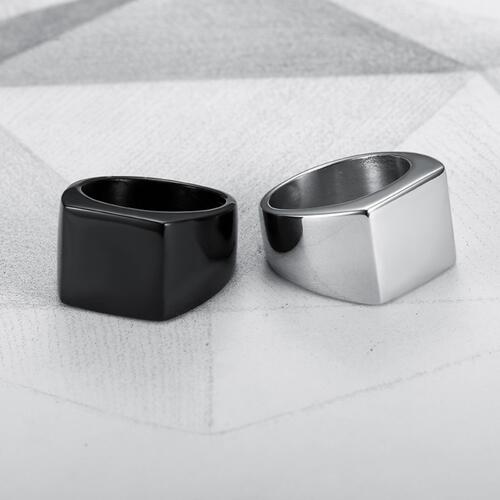 Square Titanium Steel Ring