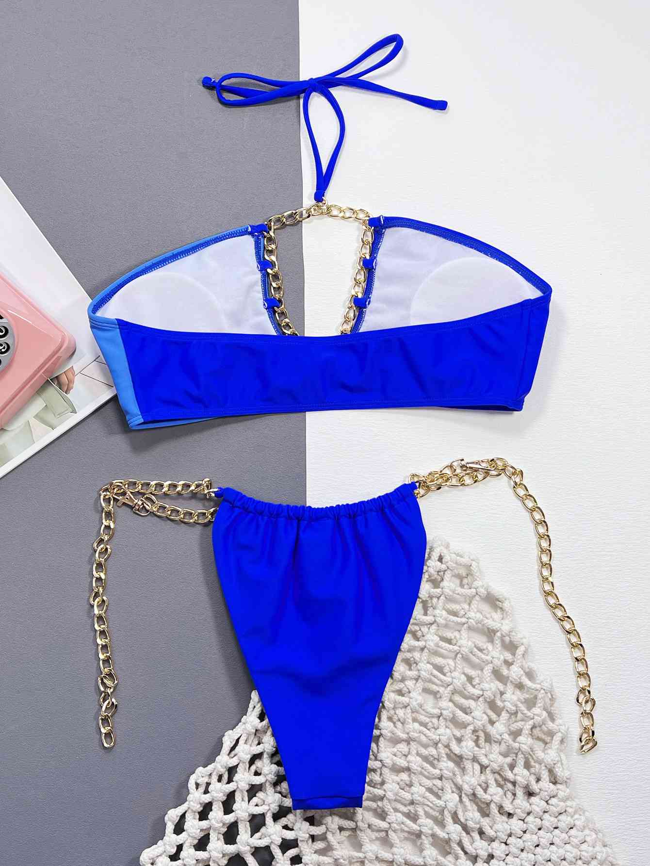 Blue Oceans Halter Neck Bikini Set