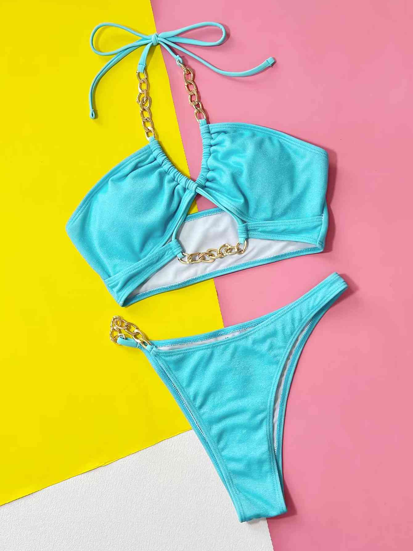 Another Day In Paradise Halter Neck Two-Piece Bikini Set