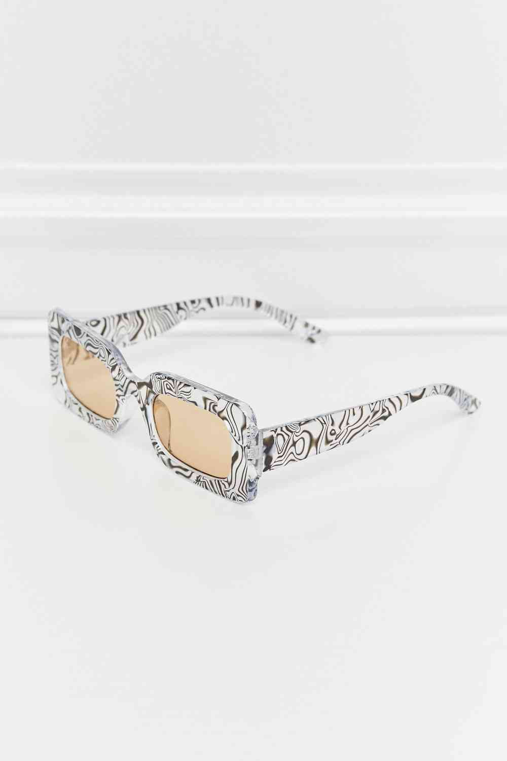 Daisy Rae Tinted Lens Rectangle Print Shades