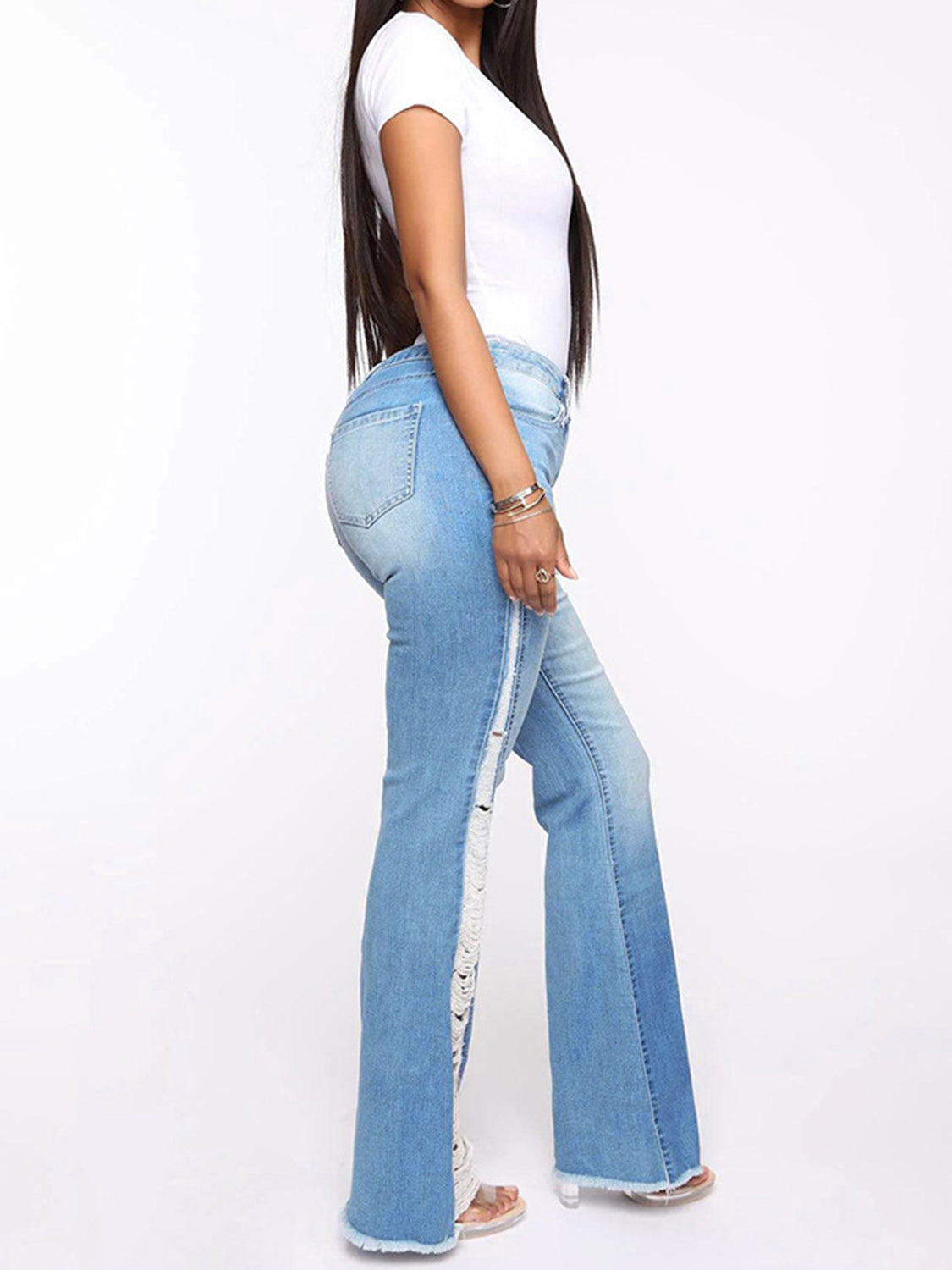 All In The Hips Distressed Bootcut Jeans