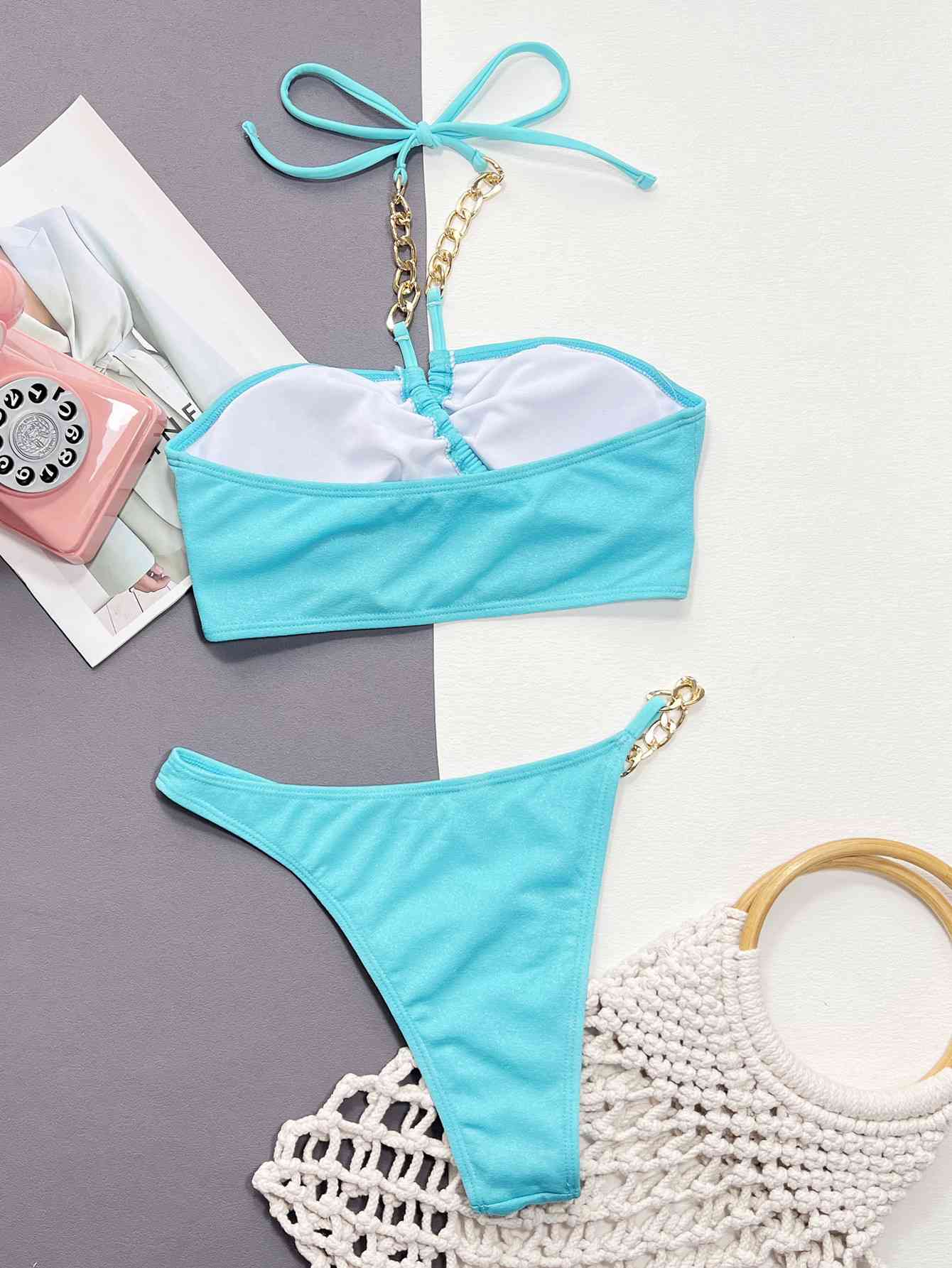 Another Day In Paradise Halter Neck Two-Piece Bikini Set