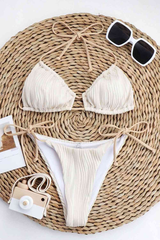 Feelin’ A Lil Beachy Textured Bikini Set